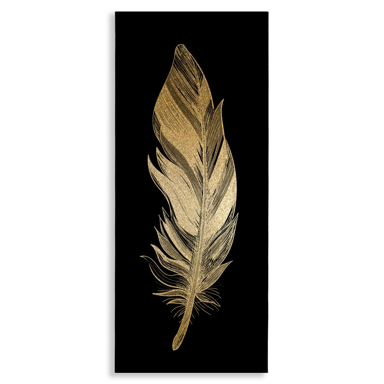 Stupell Industries Glam Lined Feather Canvas, design by Kim Allen